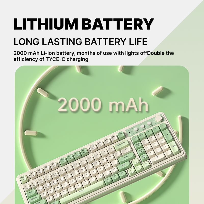 AULA S99 Tri-Mode RGB Retro Gaming Keyboard | 96% Layout with Numpad | Bluetooth 5.0 / 2.4GHz / USB-C | Custom Macros, Volume Knob, Creamy Dual-Tone Keys | PC/Mac/Xbox