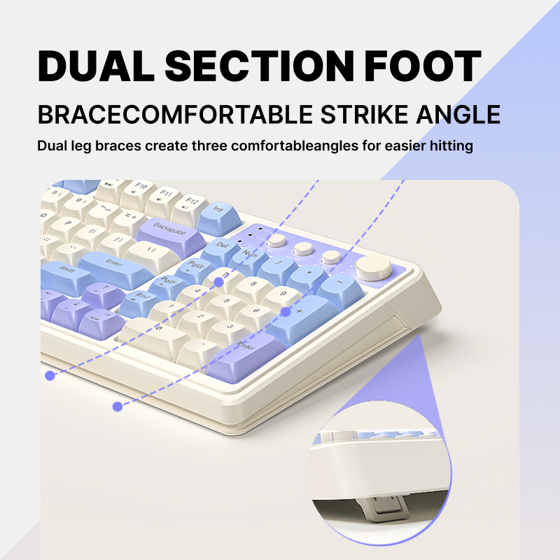 AULA S99 Tri-Mode RGB Retro Gaming Keyboard | 96% Layout with Numpad | Bluetooth 5.0 / 2.4GHz / USB-C | Custom Macros, Volume Knob, Creamy Dual-Tone Keys | PC/Mac/Xbox
